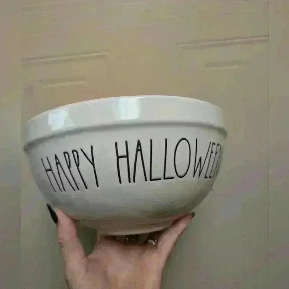 Rae  Dunn happy Halloween orange inside mixing bowl - Picture 2 of 7